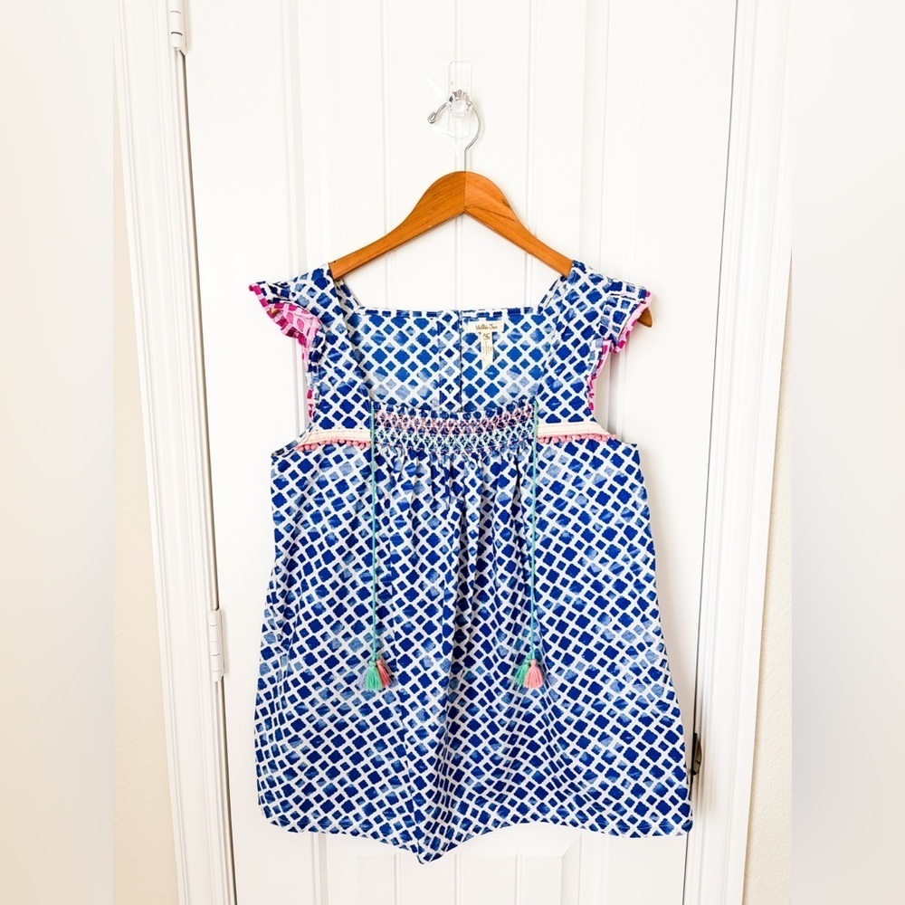 Matilda Jane Smocked Wandering Waters Top Size Medium - Picture 1 of 2